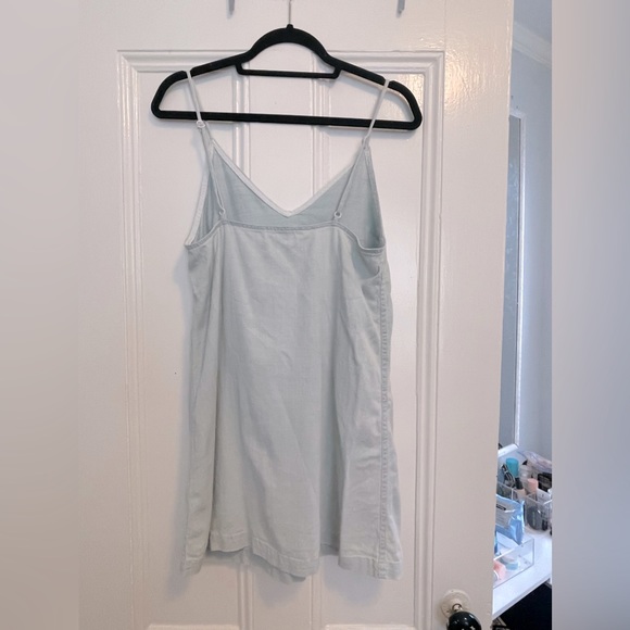 Aritzia Wilfred Free Vivienne Denim Light Blue Mini Slip Dress- Small - Picture 6 of 13